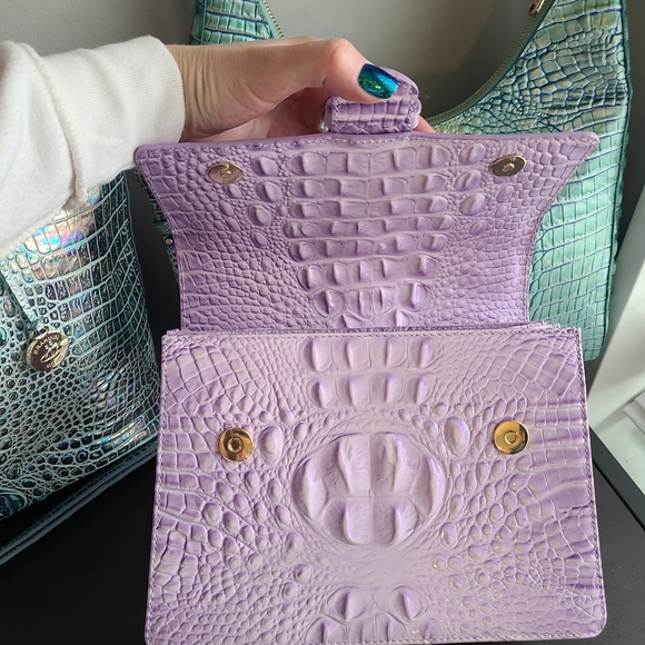NWT Brahmin Small Hallie Gentle Lavender Melbourne With Matching Coin Purse - Picture 11 of 16